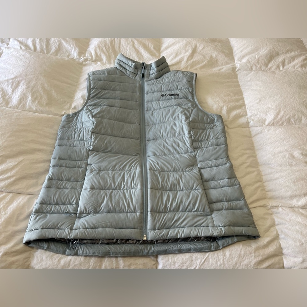 Columbia Women Voodoo Falls 590 Turbo Down Vest | SZ XL | Light Blue.